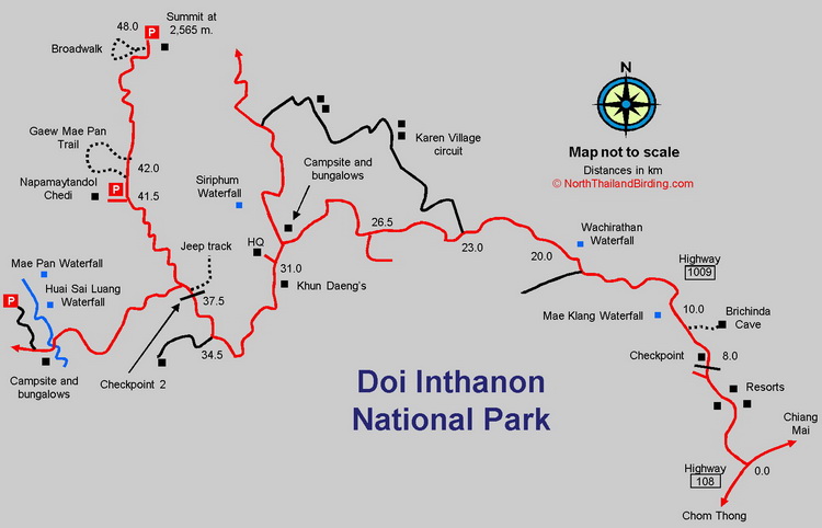 Doi Inthanon Map