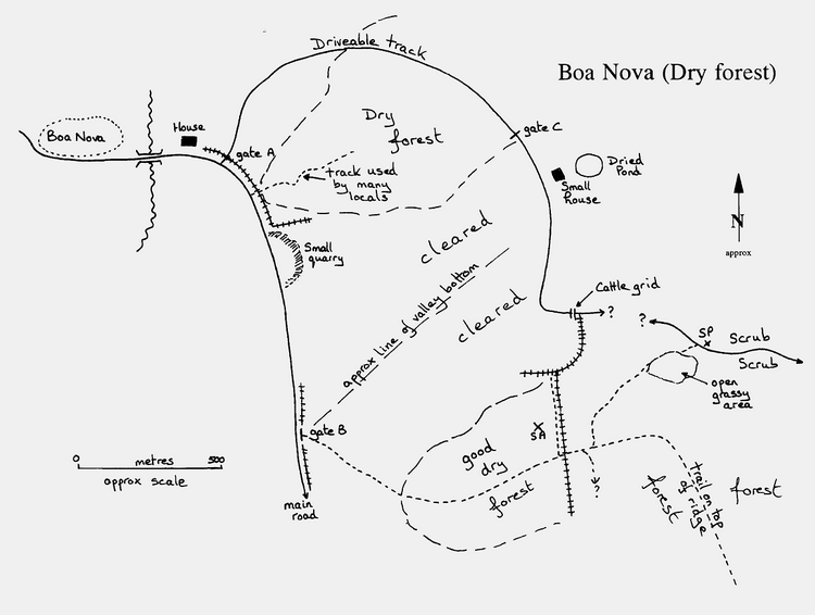 Boa Nova dry forest map