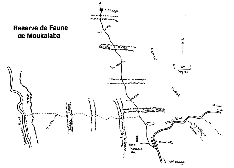 Moukalaba Reserve map