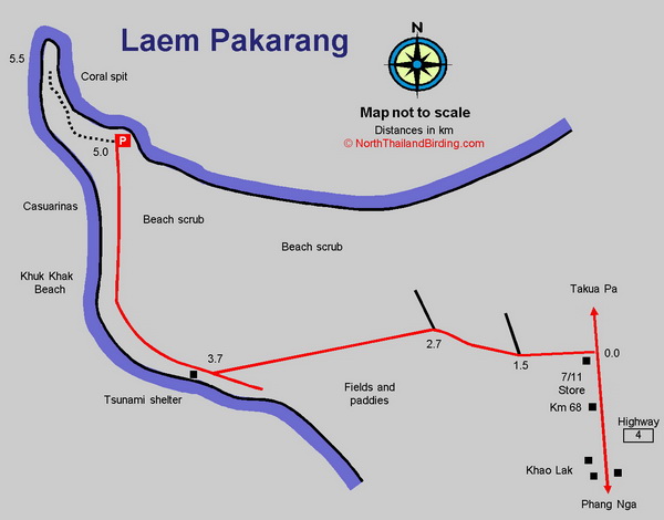 Laem Pakarang map